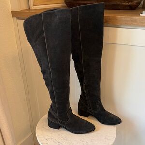 Dolce Vita Charcoal Suede Over the Knee Boots